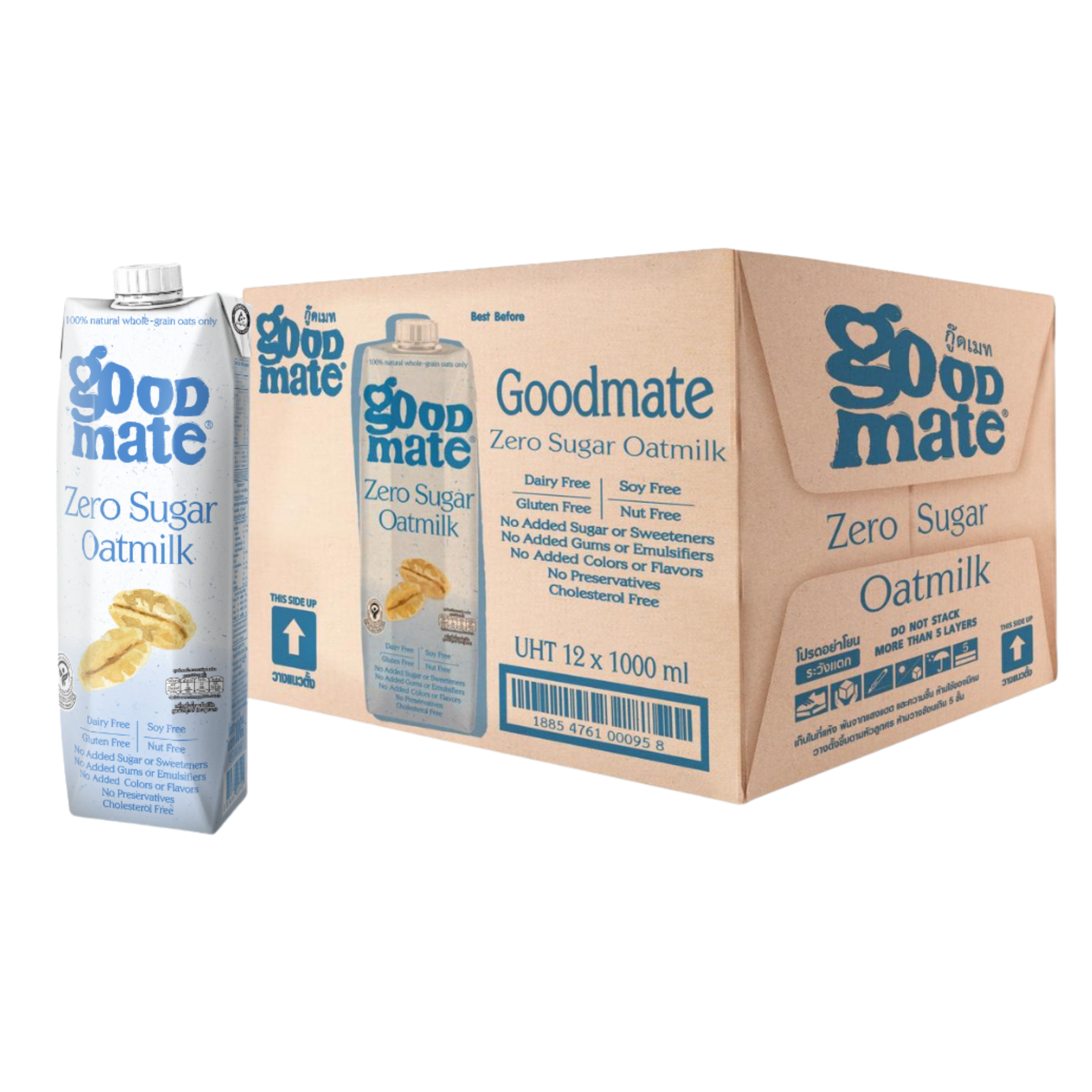 Zero Sugar Oat Milk 1L (12PCS/Box)