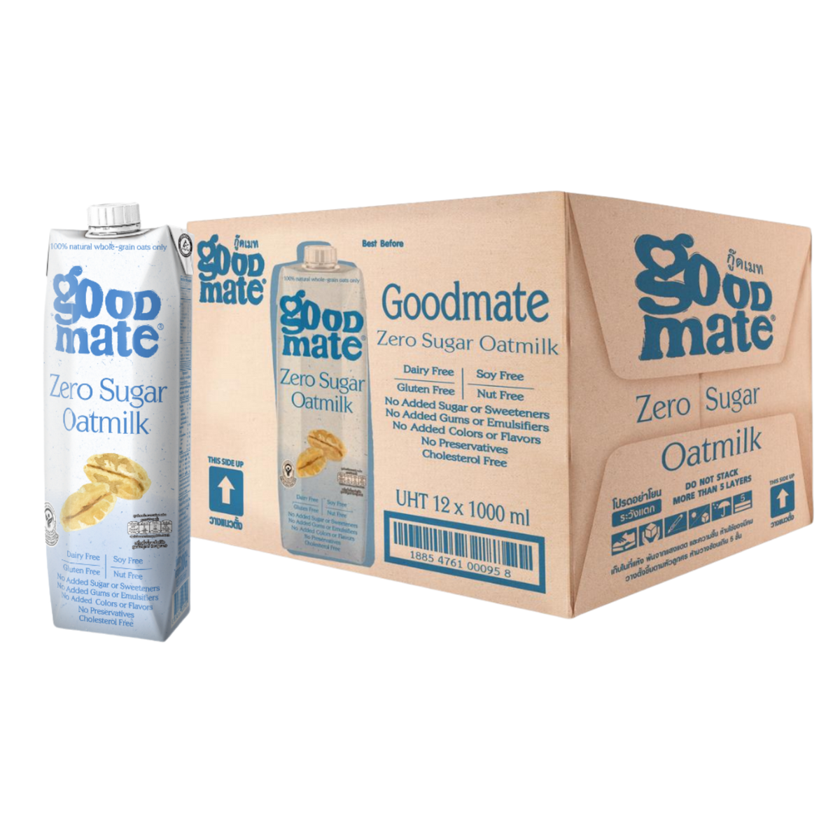 Zero Sugar Oat Milk 1L (12PCS/Box)