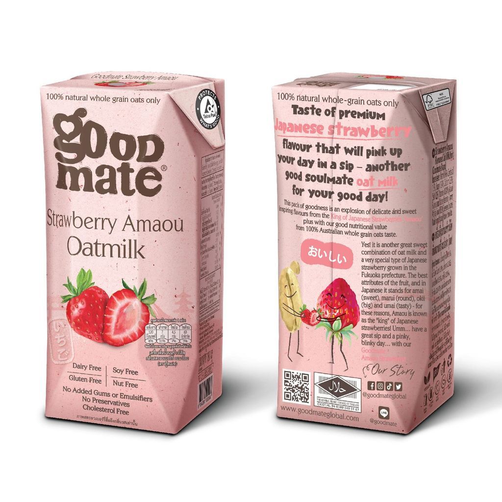 Strawberry Oat Milk 180ml Pack of 3
