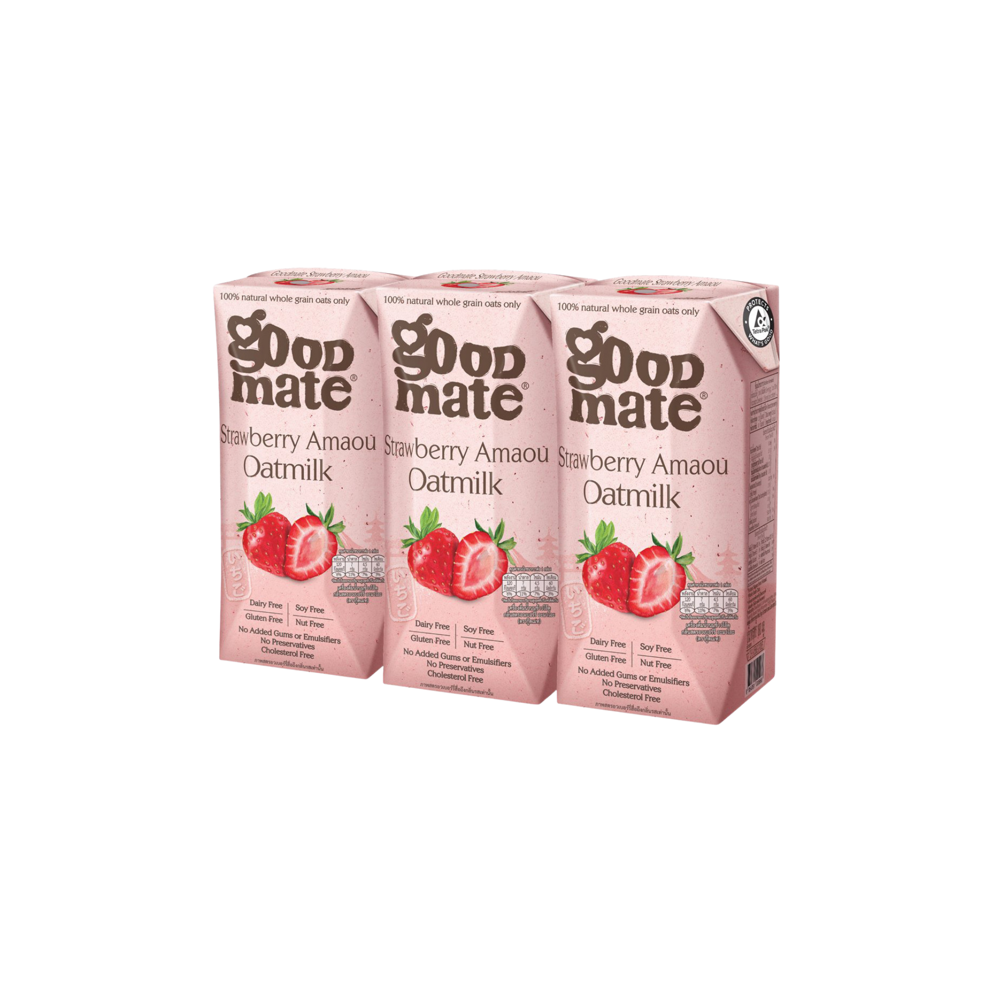 Strawberry Oat Milk 180ml Pack of 3